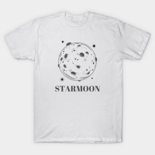 planet moon with stars design starmoon T-Shirt